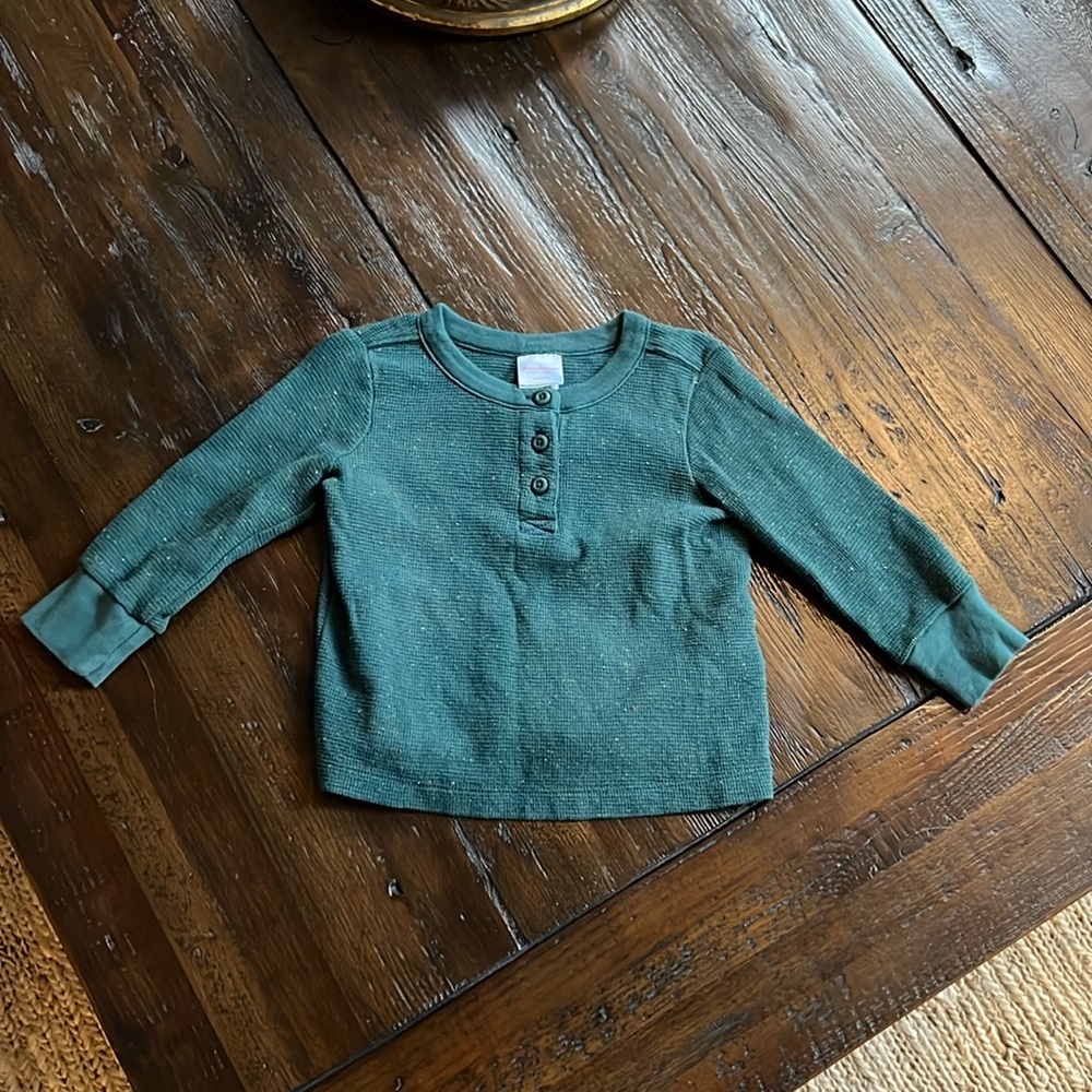 Hanna Andersson green waffle knit